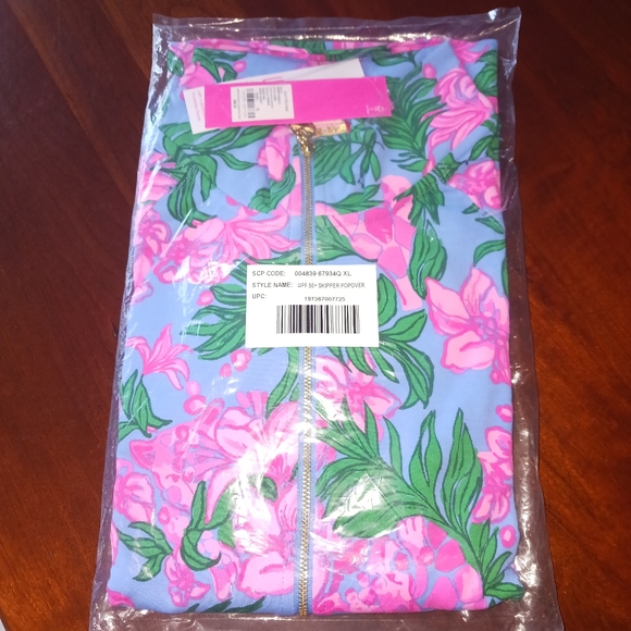 Lilly Pulitzer Skipper Popover In Cerise Pink Safari Sunset XL NWT - Picture 3 of 10